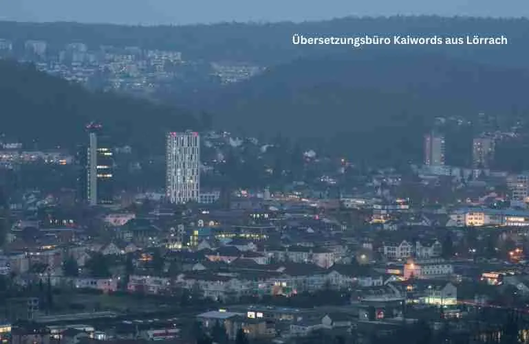 Vue de Lörrach, emplacement de l'agence de traduction professionnelle PRO